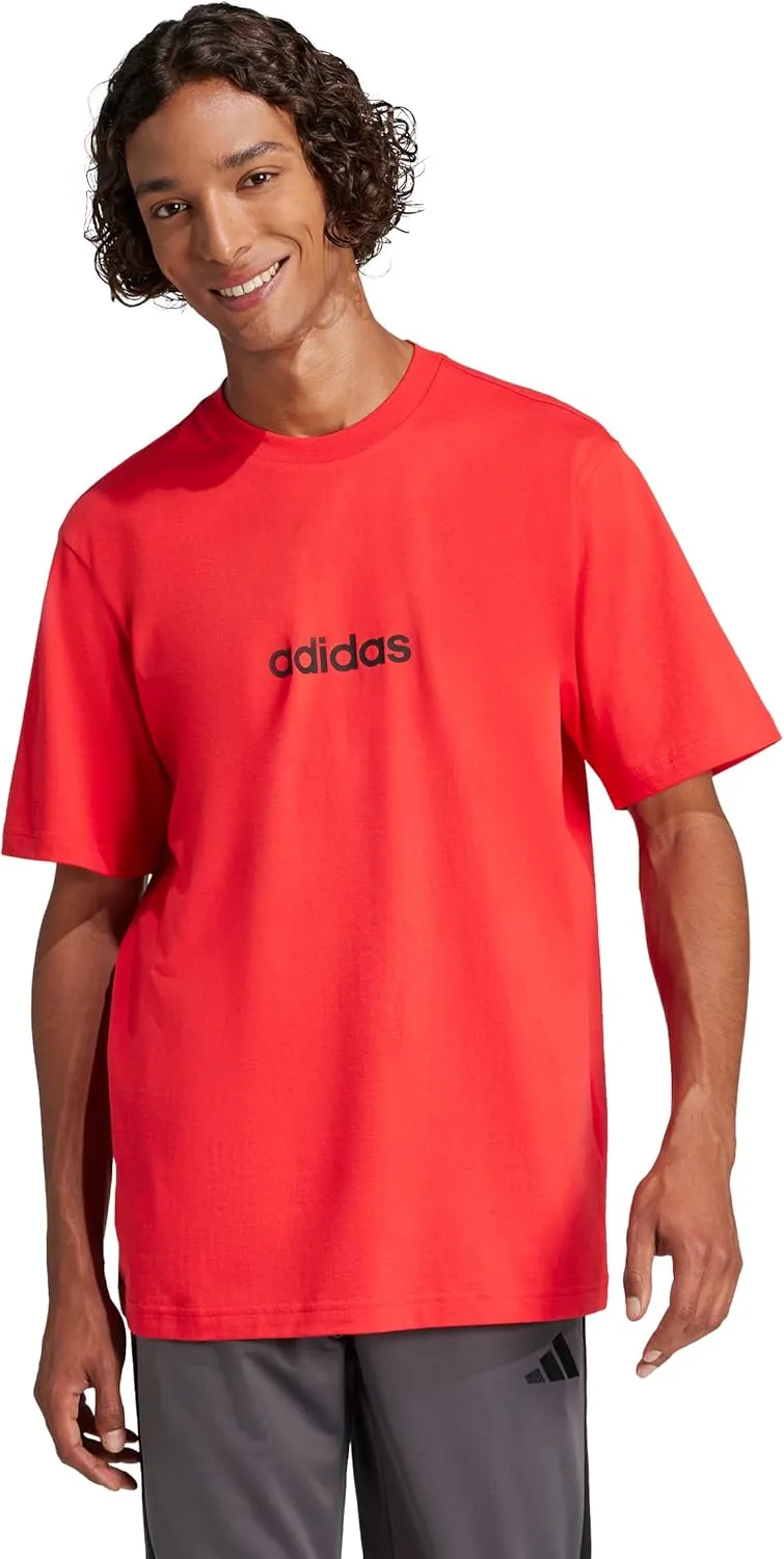 adidas Men's Essentials Linear Single Jersey T-Shirt