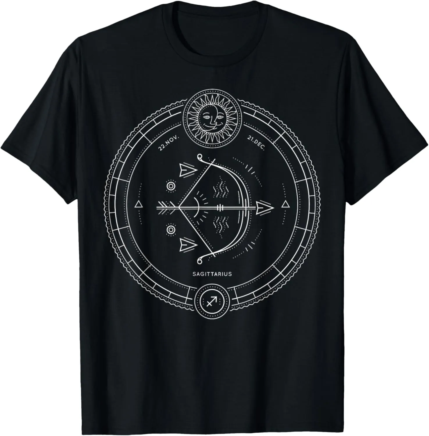 Astrological Sagittarius Symbol Astrology Zodiac Sign T-Shirt