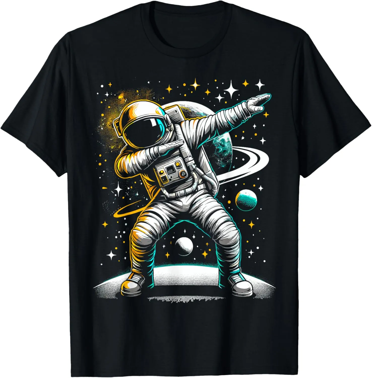 Astronaut Dabbing in Space Galaxy Adventure T-Shirt
