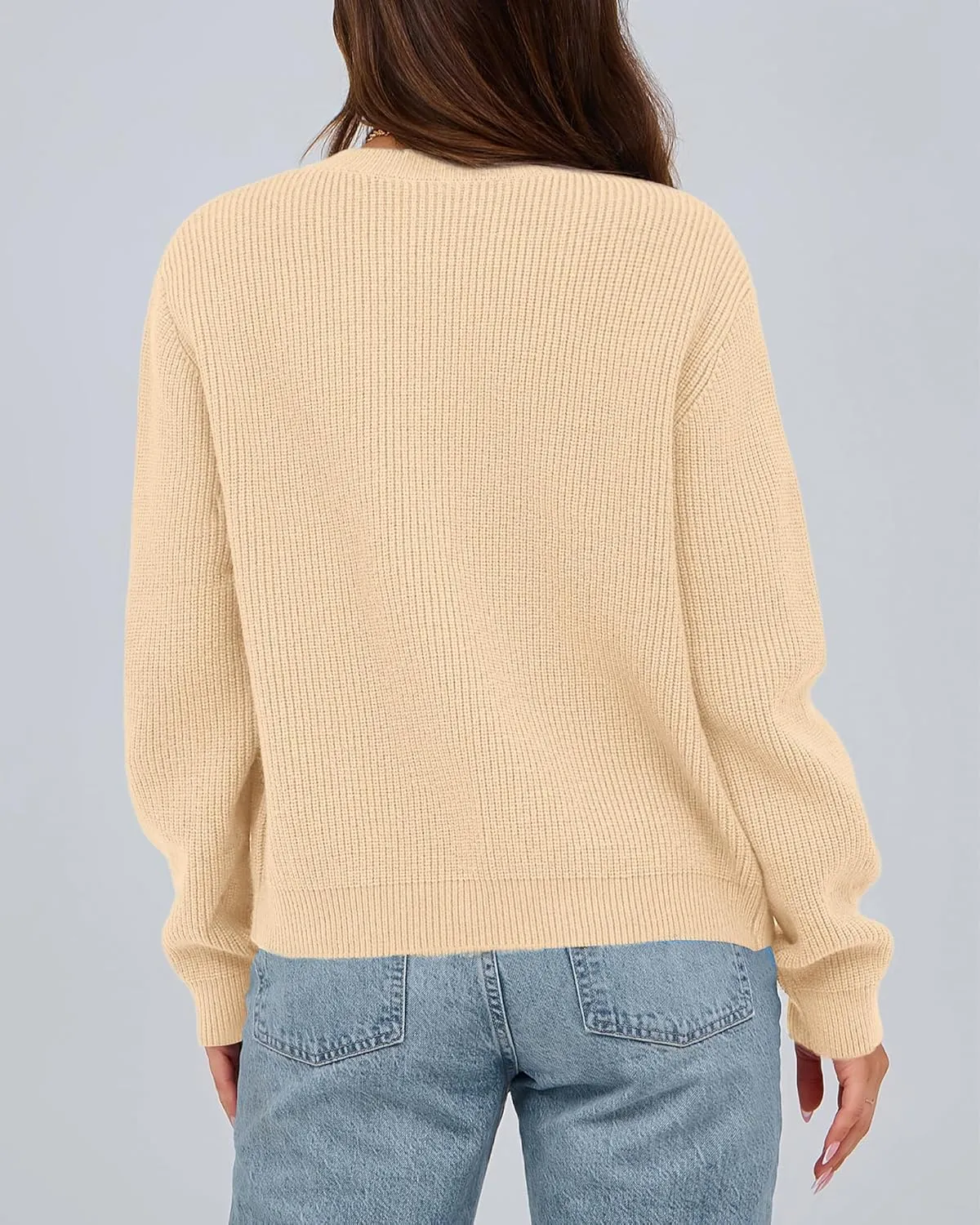 BTFBM Cardigan Sweaters for Women Trendy 2025 Fall Open Front Long Sleeve Button Down Bow Knot Cropped Lady Jacket