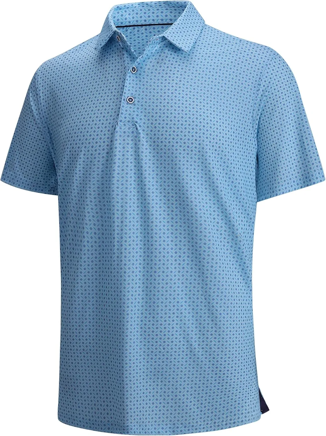 Damipow Premium Golf Shirts for Men Dry Fit Performance Polo Short Sleeve Collared Shirt