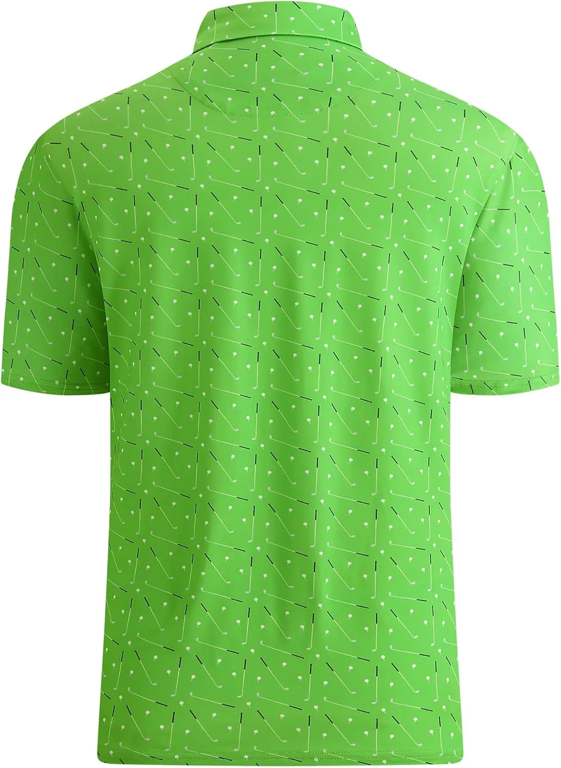Damipow Premium Golf Shirts for Men Dry Fit Performance Polo Short Sleeve Collared Shirt