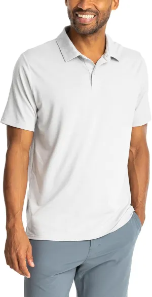 Free Fly Mens Elevate Polo - Ultra Soft, Odor Control, Sun Protection UPF 30  Quick-Dry Mens Polo Shirts, Short Sleeve