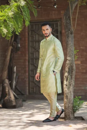 GEM Garments - Qissa - Kurta - Pistachio Green - 1 Piece - Embroidered