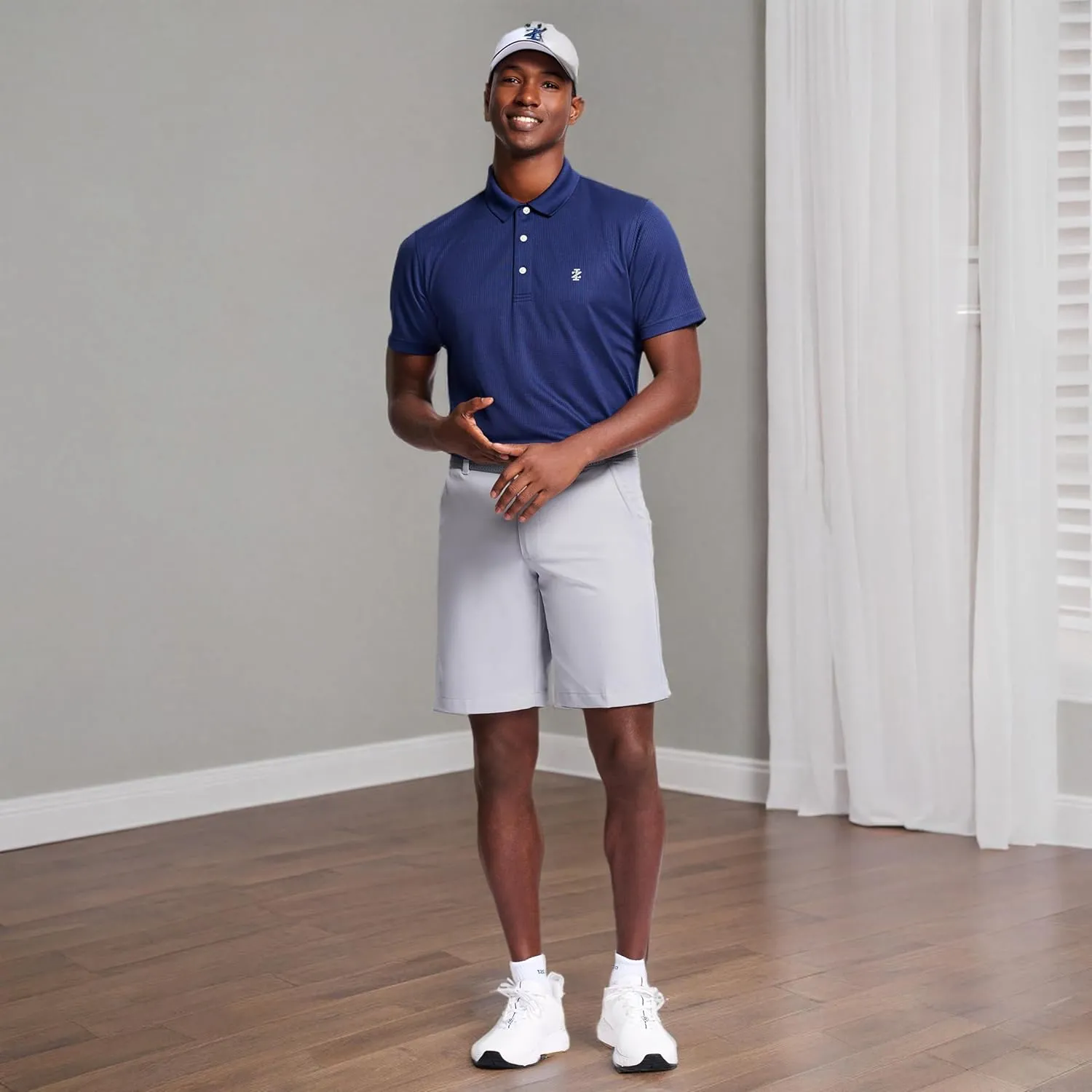 IZOD Men's Performance Golf Grid Polo