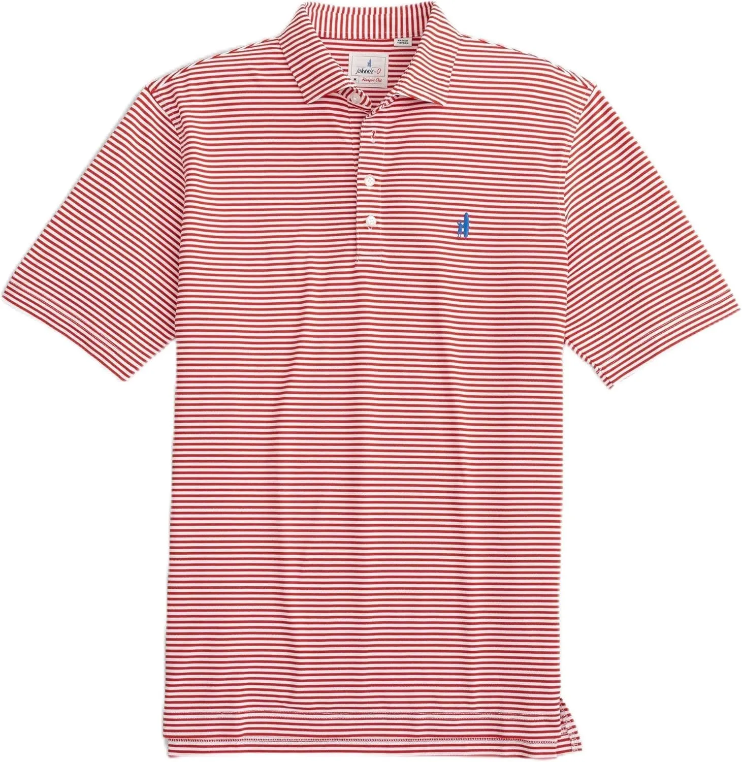johnnie-O Performance Mesh Polo - Hunter Stripe