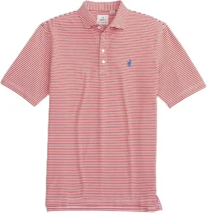 johnnie-O Performance Mesh Polo - Hunter Stripe