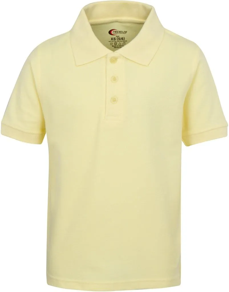 Premium Wear Boys School Uniform Short Sleeve Stain Guard Polo Shirt