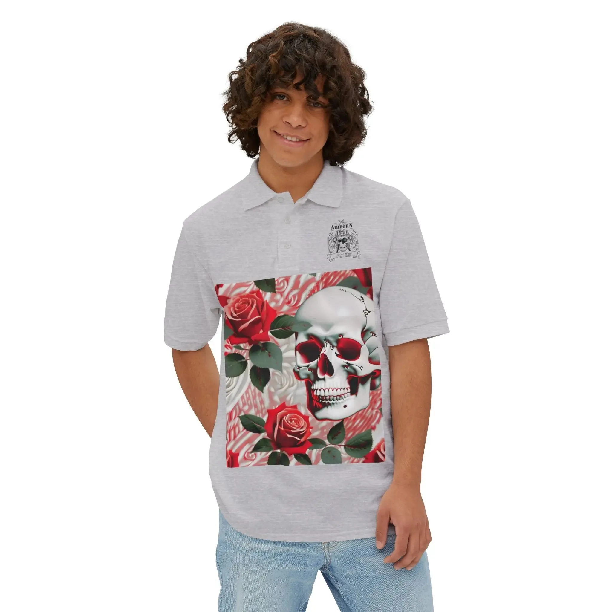 Skulls & Roses Men's Piqué Polo