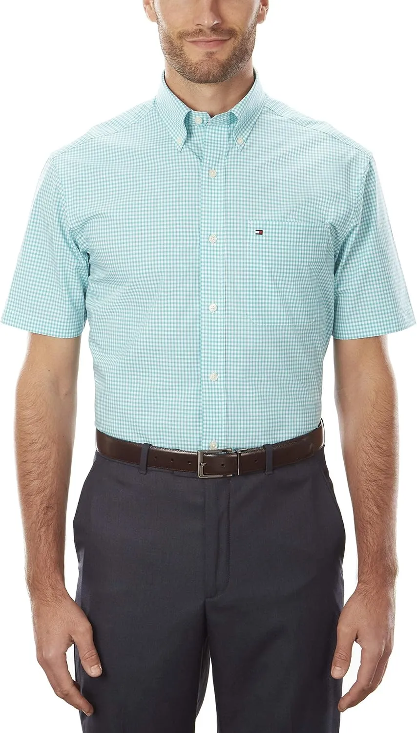 Tommy Hilfiger Men's Short Sleeve Button-Down Shirt - Amazon Exclusive