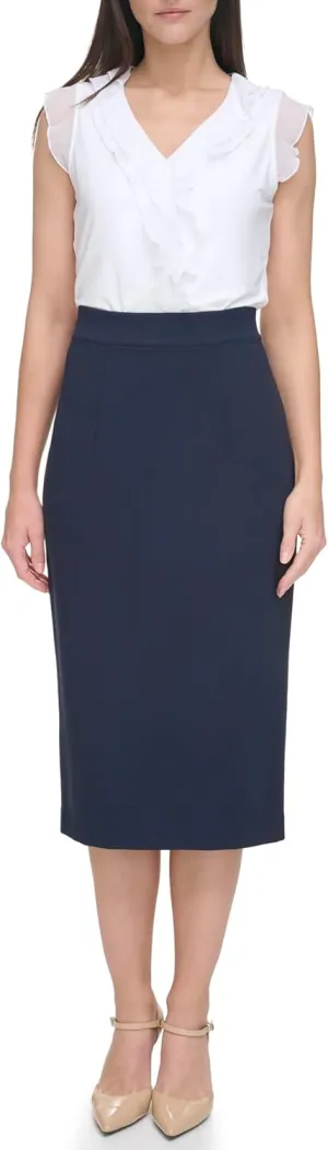 Tommy Hilfiger Women's Midi Ponte Skirt